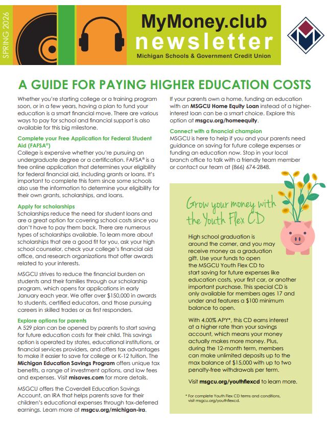 MyMoney.Club Teen Newsletter